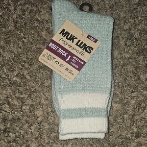 Muk Luks Shimmer Cozy Socks! Single Pair! Tall Or Slouched! Crew Length Sz 6-11